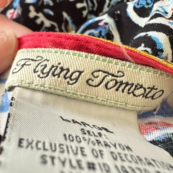 Flying Tomato Maxi Dress Large Kimono Sleeves Boho Empire Waist Colorful Hippie - Picture 7 of 9